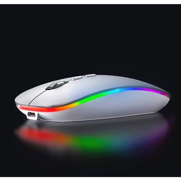 Wireless Mouse, Rechargeable 2.4G PC Laptop Cordless Mice Silent Click, Mac - Picture 2 of 5